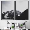 SIGNWIN 2 Piece Framed Canvas Wall Art Monochromatic Mountains Canvas Prints Home Artwork Decoration for Living Room,Bedroom - 24"x36"x2 Panels view 1