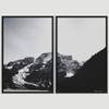 SIGNWIN 2 Piece Framed Canvas Wall Art Monochromatic Mountains Canvas Prints Home Artwork Decoration for Living Room,Bedroom - 24"x36"x2 Panels view 3