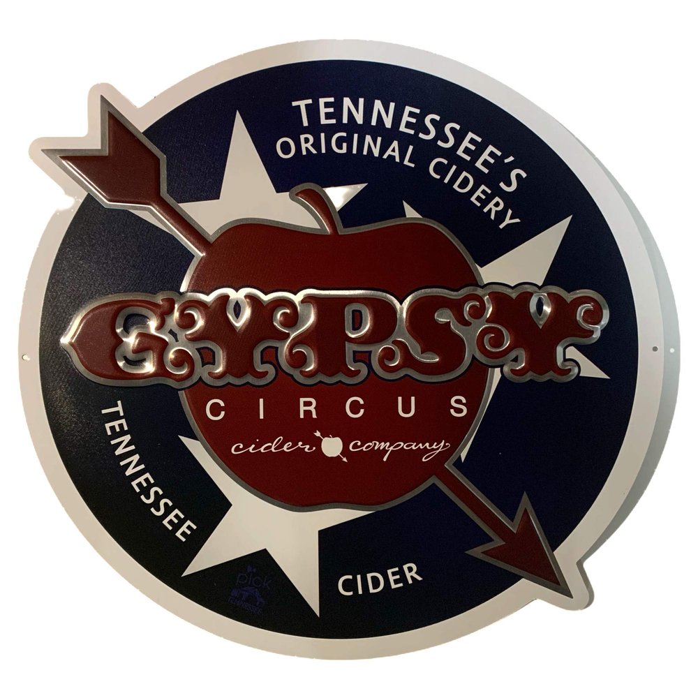 Gypsy Circus Cider Company Tin Metal Sign | Tennessee's Original Cidery | New