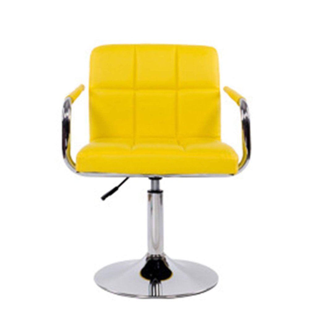 Wowdawn Modern Square PU Leather Adjustable BarStools Counter Height Stools with Arms and Back Bar Chairs,360 Swivel Stool,120kg Load,Multi-Color Optional