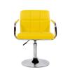 Wowdawn Modern Square PU Leather Adjustable BarStools Counter Height Stools with Arms and Back Bar Chairs,360 Swivel Stool,120kg Load,Multi-Color Optional view 1