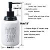 Dishes and Hands Soap Dispenser Set Farmhouse Style Ceramic Liquid Dispenser Bottles, Perfect for Kitchen Counter or Kitchen Sink Dcor (16oz, White Bottles with Black Pump and Lettering) view 3