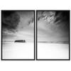 SIGNWIN 2 Piece Framed Canvas Wall Art Black and White Scenery Canvas Prints Home Artwork Decoration for Living Room,Bedroom - 24"x36"x2 Panels view 2
