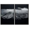 SIGNWIN 2 Piece Framed Canvas Wall Art Monochromatic Mountains Canvas Prints Home Artwork Decoration for Living Room,Bedroom - 24"x36"x2 Panels view 2