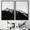 SIGNWIN 2 Piece Framed Canvas Wall Art Monochromatic Mountains Canvas Prints Home Artwork Decoration for Living Room,Bedroom - 24"x36"x2 Panels view 1