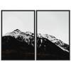 SIGNWIN 2 Piece Framed Canvas Wall Art Monochromatic Mountains Canvas Prints Home Artwork Decoration for Living Room,Bedroom - 24"x36"x2 Panels view 2