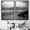 SIGNWIN 2 Piece Framed Canvas Wall Art Black and White Scenery Canvas Prints Home Artwork Decoration for Living Room,Bedroom - 24"x36"x2 Panels view 1