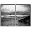 SIGNWIN 2 Piece Framed Canvas Wall Art Black and White Scenery Canvas Prints Home Artwork Decoration for Living Room,Bedroom - 24"x36"x2 Panels view 2