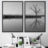 SIGNWIN 2 Piece Framed Canvas Wall Art Black and White Scenery Canvas Prints Home Artwork Decoration for Living Room,Bedroom - 24"x36"x2 Panels view 1