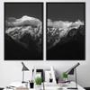 SIGNWIN 2 Piece Framed Canvas Wall Art Black and White Mountains Canvas Prints Home Artwork Decoration for Living Room,Bedroom - 24"x36"x2 Panels view 1
