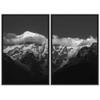 SIGNWIN 2 Piece Framed Canvas Wall Art Black and White Mountains Canvas Prints Home Artwork Decoration for Living Room,Bedroom - 24"x36"x2 Panels view 2