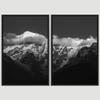 SIGNWIN 2 Piece Framed Canvas Wall Art Black and White Mountains Canvas Prints Home Artwork Decoration for Living Room,Bedroom - 24"x36"x2 Panels view 3
