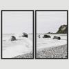 SIGNWIN 2 Piece Framed Canvas Wall Art Black and White Scenery Canvas Prints Home Artwork Decoration for Living Room,Bedroom - 24"x36"x2 Panels view 3