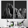 SIGNWIN 2 Piece Framed Canvas Wall Art Monochromatic Mountains Canvas Prints Home Artwork Decoration for Living Room,Bedroom - 24"x36"x2 Panels view 1