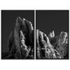 SIGNWIN 2 Piece Framed Canvas Wall Art Monochromatic Mountains Canvas Prints Home Artwork Decoration for Living Room,Bedroom - 24"x36"x2 Panels view 2