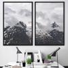 SIGNWIN 2 Piece Framed Canvas Wall Art Monochromatic Mountains Canvas Prints Home Artwork Decoration for Living Room,Bedroom - 24"x36"x2 Panels view 1