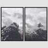 SIGNWIN 2 Piece Framed Canvas Wall Art Monochromatic Mountains Canvas Prints Home Artwork Decoration for Living Room,Bedroom - 24"x36"x2 Panels view 3