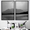 SIGNWIN 2 Piece Framed Canvas Wall Art Black and White Scenery Canvas Prints Home Artwork Decoration for Living Room,Bedroom - 24"x36"x2 Panels view 1
