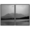 SIGNWIN 2 Piece Framed Canvas Wall Art Black and White Scenery Canvas Prints Home Artwork Decoration for Living Room,Bedroom - 24"x36"x2 Panels view 2