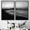 SIGNWIN 2 Piece Framed Canvas Wall Art Black and White Scenery Canvas Prints Home Artwork Decoration for Living Room,Bedroom - 24"x36"x2 Panels view 1