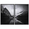 SIGNWIN 2 Piece Framed Canvas Wall Art Black and White Scenery Canvas Prints Home Artwork Decoration for Living Room,Bedroom - 24"x36"x2 Panels view 2