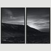 SIGNWIN 2 Piece Framed Canvas Wall Art Monochromatic Mountains Canvas Prints Home Artwork Decoration for Living Room,Bedroom - 24"x36"x2 Panels view 3
