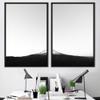 SIGNWIN 2 Piece Framed Canvas Wall Art Black and White Mountains Canvas Prints Home Artwork Decoration for Living Room,Bedroom - 24"x36"x2 Panels view 1
