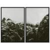 SIGNWIN 2 Piece Framed Canvas Wall Art Monochromatic Mountains Canvas Prints Home Artwork Decoration for Living Room,Bedroom - 24"x36"x2 Panels view 2