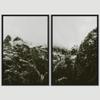 SIGNWIN 2 Piece Framed Canvas Wall Art Monochromatic Mountains Canvas Prints Home Artwork Decoration for Living Room,Bedroom - 24"x36"x2 Panels view 3