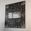 4 Qul Kufic Surah Islamic Wall Art, Islamic Gifts, Ramadan Decor, Surah Al Ikhlas, Al Kafirun, Al Falaq, Al Nas Kufic Islamic Decor (Silver, Medium (36x36 inches)) view 1