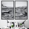 SIGNWIN 2 Piece Framed Canvas Wall Art Black and White Scenery Canvas Prints Home Artwork Decoration for Living Room,Bedroom - 24"x36"x2 Panels view 1