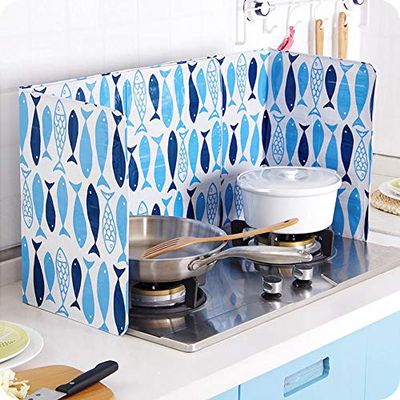 Foldable Anti-Splatter Guard for Frying Pans - 600F Heat Oil Splash Protector Fits 8-12" Pans, Adjustable Stove Cover with Non-Slip Edge & Quick-Release Hooks