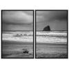SIGNWIN 2 Piece Framed Canvas Wall Art Black and White Scenery Canvas Prints Home Artwork Decoration for Living Room,Bedroom - 24"x36"x2 Panels view 2