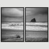 SIGNWIN 2 Piece Framed Canvas Wall Art Black and White Scenery Canvas Prints Home Artwork Decoration for Living Room,Bedroom - 24"x36"x2 Panels view 3