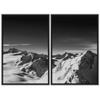 SIGNWIN 2 Piece Framed Canvas Wall Art Monochromatic Mountains Canvas Prints Home Artwork Decoration for Living Room,Bedroom - 24"x36"x2 Panels view 2