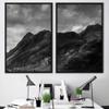 SIGNWIN 2 Piece Framed Canvas Wall Art Monochromatic Mountains Canvas Prints Home Artwork Decoration for Living Room,Bedroom - 24"x36"x2 Panels view 1
