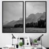 SIGNWIN 2 Piece Framed Canvas Wall Art Black and White Scenery Canvas Prints Home Artwork Decoration for Living Room,Bedroom - 24"x36"x2 Panels view 1
