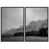 SIGNWIN 2 Piece Framed Canvas Wall Art Black and White Scenery Canvas Prints Home Artwork Decoration for Living Room,Bedroom - 24"x36"x2 Panels view 2