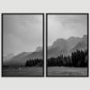 SIGNWIN 2 Piece Framed Canvas Wall Art Black and White Scenery Canvas Prints Home Artwork Decoration for Living Room,Bedroom - 24"x36"x2 Panels view 3