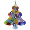 Glass Of Venice Murano Glass Italian Millefiori Christmas Tree Pendant Necklace Multicolor - Murano Glass Christmas Pendant for Women view 1