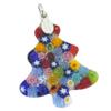 Glass Of Venice Murano Glass Italian Millefiori Christmas Tree Pendant Necklace Multicolor - Murano Glass Christmas Pendant for Women view 3