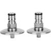 Ball Lock Post Keg Adapter Kit 2 Pcs 304 Stainless Steel Brewing Fitting for Homebrew 1.5in TriClamp to Lock Post without Soldering view 1