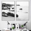 SIGNWIN 2 Piece Framed Canvas Wall Art Black and White Scenery Canvas Prints Home Artwork Decoration for Living Room,Bedroom - 24"x36"x2 Panels view 1