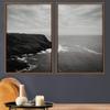 SIGNWIN 2 Piece Framed Canvas Wall Art Black and White Scenery Canvas Prints Home Artwork Decoration for Living Room,Bedroom - 24"x36"x2 Panels view 1