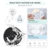 VIS'V Suction Cup Hooks, Small Shower Suction Hooks, Heavy Duty, Removable and Reusable, Clear, 4 Pcs view 3