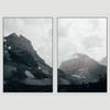 SIGNWIN 2 Piece Framed Canvas Wall Art Monochromatic Mountains Canvas Prints Home Artwork Decoration for Living Room,Bedroom - 24"x36"x2 Panels view 3