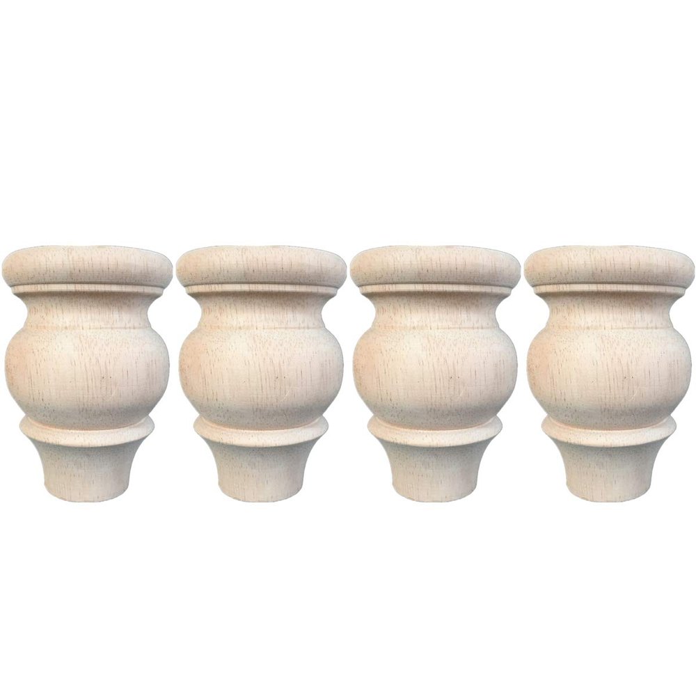 No Paint Set of 4 Shaped Wood TV Table Legs Furniture Sofa Chair Ottoman Couch Bed Wardrobe Cabinet Legs Type-L
