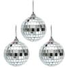 3 pcs 3.2 Inch Christmas Ball Mirror Party Disco Ball Xmas Tree Ornament Decoration with Cosmos Fastening Strap view 1