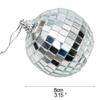 3 pcs 3.2 Inch Christmas Ball Mirror Party Disco Ball Xmas Tree Ornament Decoration with Cosmos Fastening Strap view 2