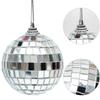 3 pcs 3.2 Inch Christmas Ball Mirror Party Disco Ball Xmas Tree Ornament Decoration with Cosmos Fastening Strap view 3